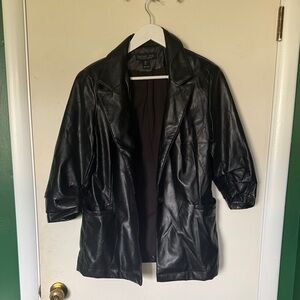 Rachel Zoe Black Leather Blazer Jacket